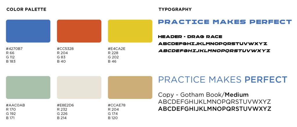 Mock Mobile App Color And Typefaces